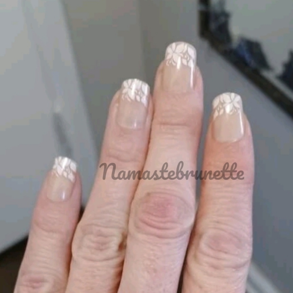 2/$16 Floral French Manicure Press On Nails - Picture 7 of 12